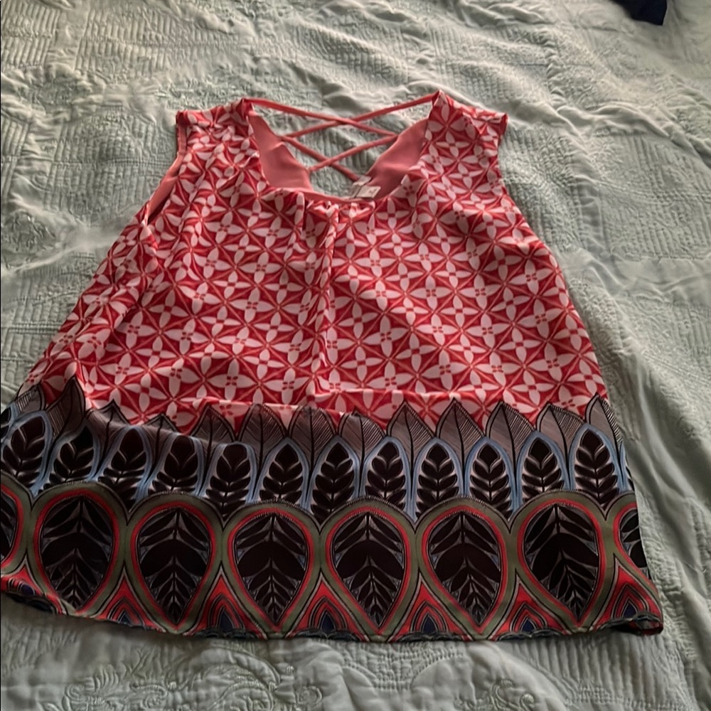 Stylish Pink and Black Geometric Women's Blouse